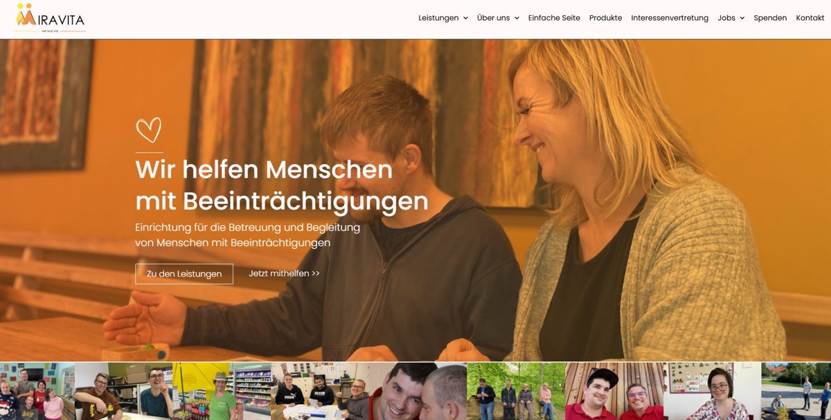 Website von Miravita Innviertel